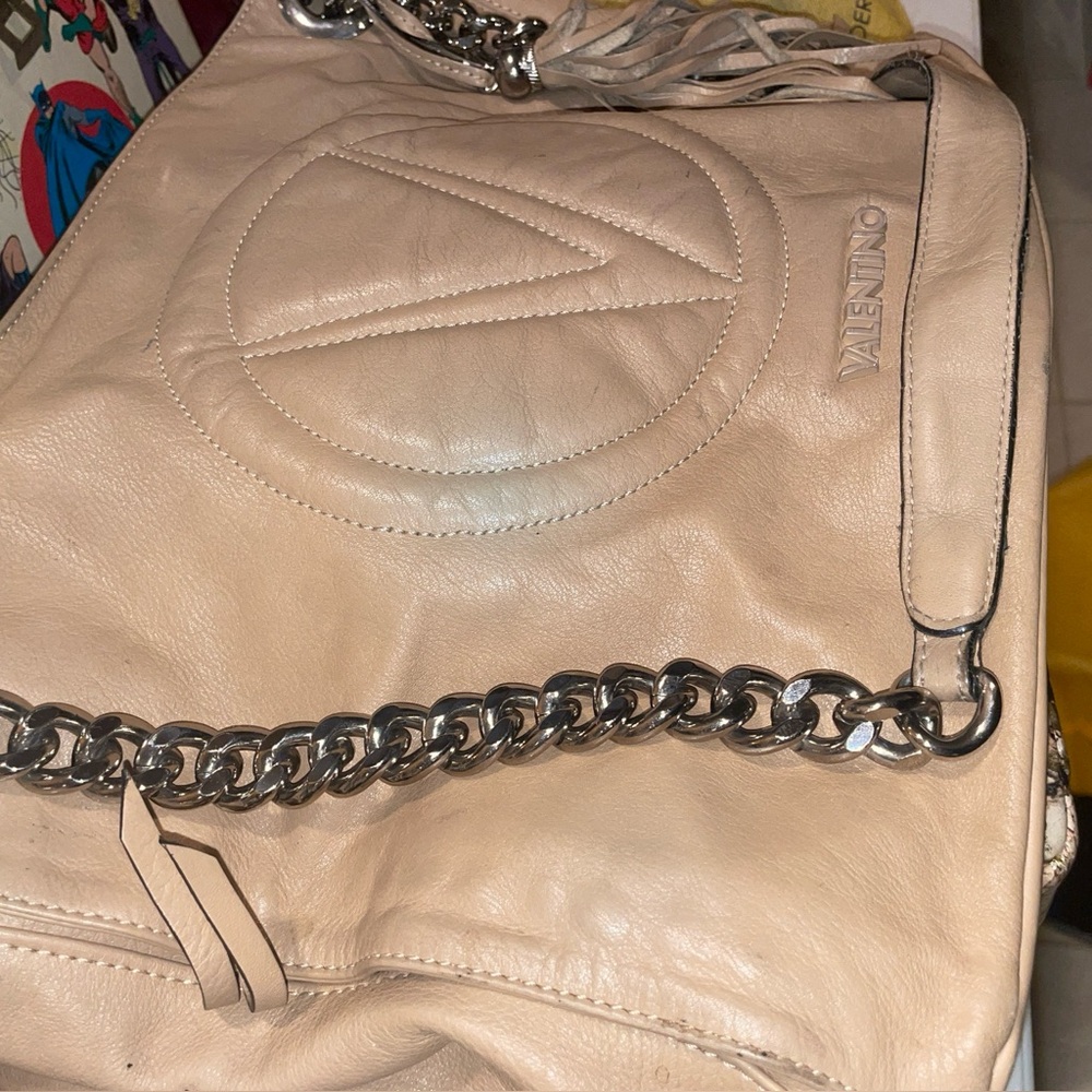 Valentino Cream Leather Women's Bag